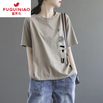 品牌高档女装纯棉短袖T恤女2022年新款夏季宽松体恤韩